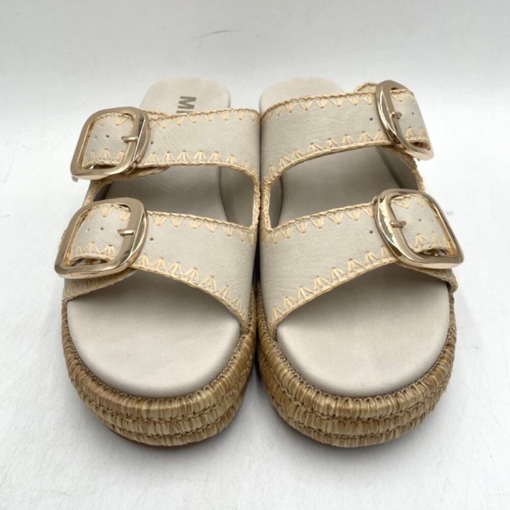 MIA Womens Mieko Platform Double Buckle Slide Sandal Seashell Cream Size 7.5 NEW - Picture 14 of 15